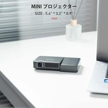 【GW特価セール】iOCHOW プロジェクター 小型 2400ルーメン DLP 1080P 自動台形補正 90度回転 充電式バッテリー内蔵_画像6