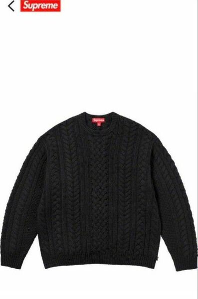 Supreme Applique Cable Knit Sweater