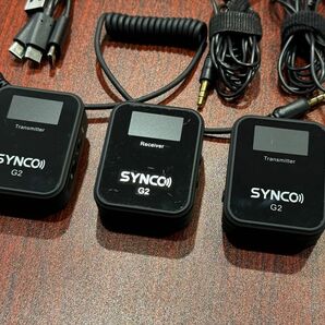 synco G2 ワイヤレスマイク ピンマイク 送信機2台 受信機1台　映像制作に！