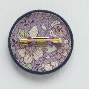 387.exit_deguchi ハンドメイド 藤の花 手刺繍ブローチ プレゼント 和装帯留め アクセサリー バッグや帽子にもの画像2