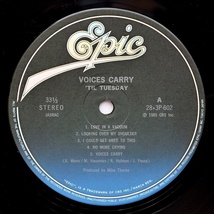 LPレコード【ティル・チューズデイ "Voices Carry"】美盤 シュリンク付き_画像3