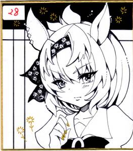 Art hand Auction Doujin Hand-Drawn artwork illustration Mini colored paper/Uma Musume/Freeon Copic/Hand-drawn illustration/, comics, anime goods, hand drawn illustration