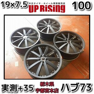 フレーダーマウス クルエボ10♪19×7.5J PCD100 5H +35 ハブ73♪プリウス,インプレッサ,BRZ等に♪ホイールのみ4本♪店頭受取歓迎♪R604W51