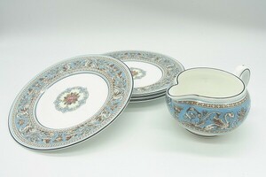 WEDGWOOD ウエッジウッド FLORENTINE TURQUOIS フロレンティーン ターコイズ クリーマー 皿 プレート まとめ セット