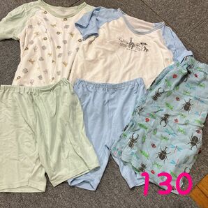【130】男の子 パジャマ セットアップ 西松屋 動物柄 昆虫 かわいい