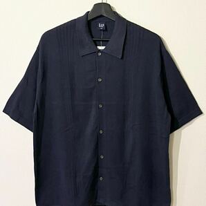 【VINTAGE】OLD GAP /半袖ニットシャツ / SIZE:L / NAVY / 00s / 未使用 / オールドギャップ / ハイゲージ / ヴィンテージ ビンテージの画像1