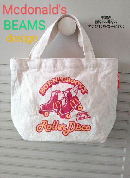 BEAMS design Mcdonald's コラボ キャンバス ミニトートバッグ