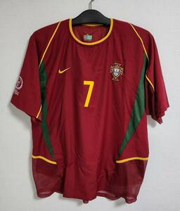 02W杯 ポルトガル Portugal(A)#7 フィーゴ Figo 選手用半袖 Nike正規 2002WC仕様 XL