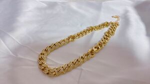 ネックレス GOLD chain ゴールドネックレス　ジルコン　ヴィンテージ　男女兼用 海外アクセサリー　新品未使用