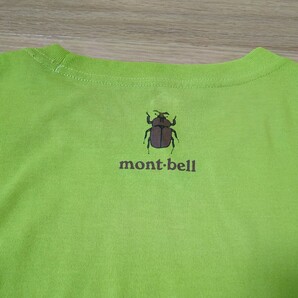 【mont-bell】モンベル kid's 昆虫Tシャツ 160 黄緑の画像4