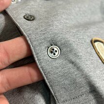 BRUNELLO CUCINELLI(ブルネロ クチネリ) メンズ 半袖ポロシャツ Tシャツ カジュアル 春夏 カノコ 綿 無地 グレー XLサイズ_画像4