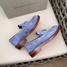 Brunello Cucinelli ブルネロクチネリ フリンジ ペニー メンズ シューズ　 靴　 ローファー カジュアル　　サイズ選択可能_画像6
