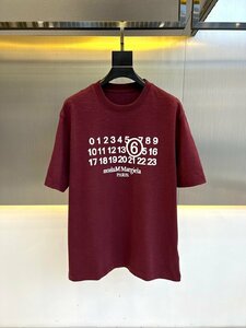 Maison Margiela マルタンマルジェラ　メンズ　Tシャツ　丸首　半袖　数字ロゴ　男女兼用　XXS-L　サイズ選択可能