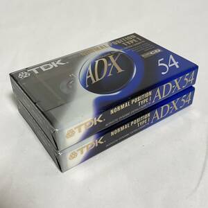 [ unopened ]TDK AD-X 54 2 pcs set normal position cassette tape NORMAL POSITION TYPE-Ⅰ for CD