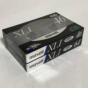 【未開封】maxell XLI 46 64 2本セット ノーマルポジション カセットテープ NORMAL TYPE-Ⅰ マクセル 入手困難
