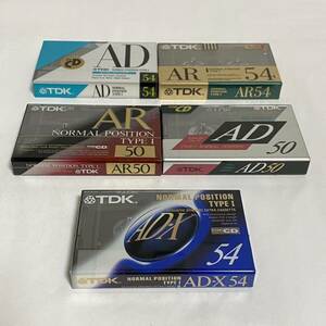 【未開封】TDK ノーマルポジションカセットテープ 5本セット AD-X54 AD50 AD54 AR50 AR54 NORMALPOSITION TYPE-Ⅰ スーパーローノイズ