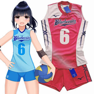 ★新品★Lサイズ/Blueberries AIRI 選手公式 オーセンティック ユニフォーム/女子バレー ユニフォーム/バレーボール ユニフォーム/