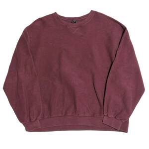 希少 【90s ビンテージ LANDS' END ランズエンド 前V 鹿の子 コットン スウェット L】アメリカ USA ラッセル GAP hanes チャンピオン