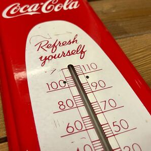 アンティーク 雑貨 60s ビンテージ 大文字 DRINK Coca Cola コカコーラ 温度計付き 看板 アメリカン インテリア レトロ 50s USA 店舗什器の画像5