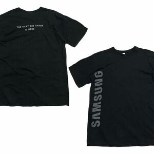 希少 【2000s ビンテージ SAMSUNG サムスン ロゴ Tシャツ ブラック XL】 アメリカ USA Y2K 90s オールド apple Microsoft ACGAPOLOALKLEY