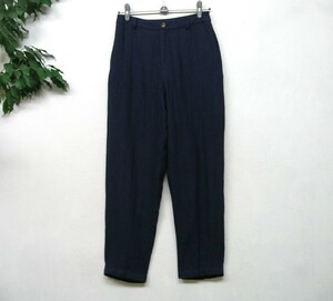 TSUHARU by Samansa Mos2tsu Hal baisa man sa Moss Moss *linen100%! flax pants size F navy series 