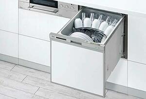 【中古】リンナイ ビルトイン食器洗い乾燥機 シルバー スライドオープンタイプ RKW-404A-SV