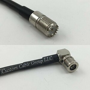 【中古】12インチ RGU178 ミニ UHF メス - QMA オス アングル ピッグテール ジャンパー RF 同軸ケーブル 50オーム