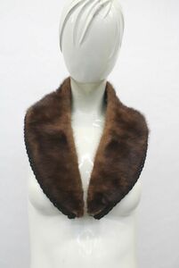  Canadian demi-buff * mink fur fur * shawl color collar approximately 13x91cm