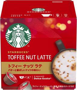 6杯分 Starbucks(スターバックス) トフィーナッツラテ ネスカフェ ドルチェ グスト 専用カプセル 12P×1箱