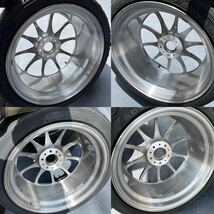 【希少サイズ】RAYS CE28 18インチ　9J +50 pcd114.3 5H 4本　フルリペア済み　ADVAN neova AD09 255/35R18 23年製_画像9