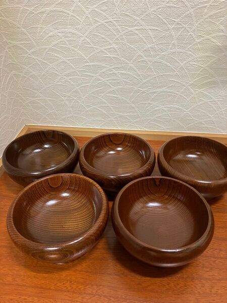 漆塗り 木製サラダボウルセット クラフト木の実