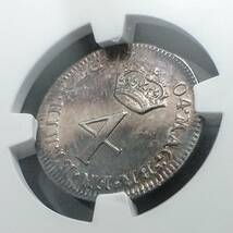  【最高鑑定！】1704年 イングランド 銀貨 アン女王 4ペンス イギリス NGC アンティークコイン_画像7