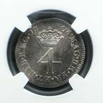  【最高鑑定！】1704年 イングランド 銀貨 アン女王 4ペンス イギリス NGC アンティークコイン_画像6