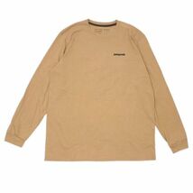 patagonia ロンT L LONG-SLEEVED P-6 LOGO タン_画像4