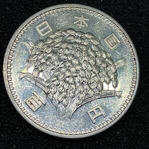 稲100円銀貨昭和40年1965古銭日本硬貨貨幣の画像2