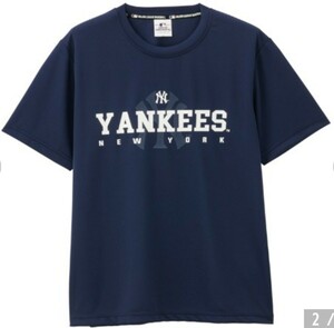 即決 MLB ニューヨーク・ヤンキース メンズドライメッシュTシャツ【L】新品タグ付き