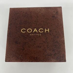 ★COACH★ コーチ レディースクォーツ 2針 アナログ スクエア 腕時計 シルバー文字盤 純正ベルト ヴィンテージ 不動 GST040201の画像3