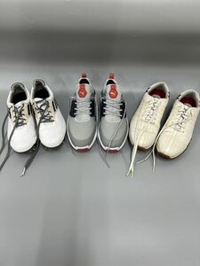 ゴルフシューズ 3足セット おまとめ プーマ アディダス等 PUMA adidas ゴルフ用品 25.5〜26.5cm GSH041001