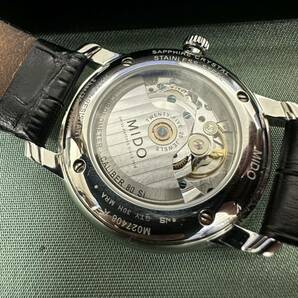 ◆稼働品◆MIDO M027.408.16.031.00 Automatic CHRONOMETER Caliber 80 自動巻き 裏スケ シルバーの画像5