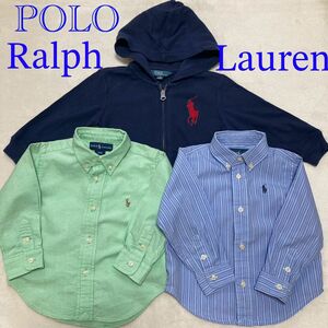 ポロラルフローレン ３点組　トップス　シャツ　パーカー　ボタンダウン 子供服　POLO Ralph Lauren 長袖　トドラー