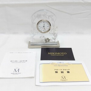 MIKIMOTO international 置時計 quartz クォーツ ミキモト