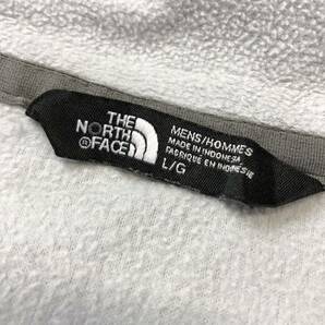 THE NORTH FACE ザノースフェイス フリースジャケット インナージャケット ブルゾン アウトドア ライトグレー メンズサイズL 古着の画像6