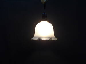 * old lighting equipment * glass shade * ceiling attaching pendant * antique 