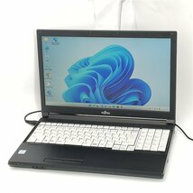 1円～ 即使用可 日本製 15.6型ワイド ノートパソコン 富士通 A576/S 中古動作良品 第6世代 i5 8GB 500GB DVDRW テンキー Windows11 Office_画像2