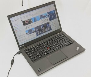 1円～ ノートパソコン 14型 lenovo ThinkPad T440s 中古良品 第4世代Core i5 4GB 高速SSD Wi-Fi カメラ Bluetooth Windows11 Office 保証付