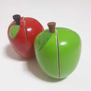 即決 マザーガーデン 青りんご 赤りんご りんご フルーツ くだもの 野いちご 木のおもちゃ 食材 ままごと