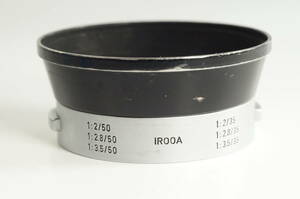 影RG【並品】Leica IROOA 50mm F2 F2.8 F3.5 35mm F2 F2.8 F3.5用 ライカ レンズフード12000-0324