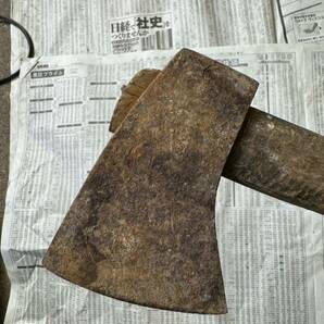 斧 オノ 鉈 手斧 丸穴 ナタ 土佐 古道具 なた アウトドア 大工道具 5本纏め 現状中古品の画像9