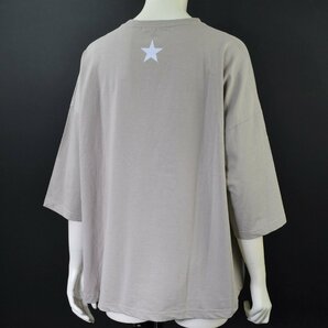 5000-NN00216★Praia プライア★ゆったりオーバーサイズがかわいいTシャツ ベージュ 前後差着丈 ハンパ丈の画像5