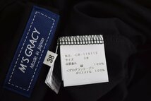 1340-24C0411★エムズグレイシー M'S GRACY 美品★グログラン使いカットソー 38 ブラック カタログ掲載 定価19800円_画像5